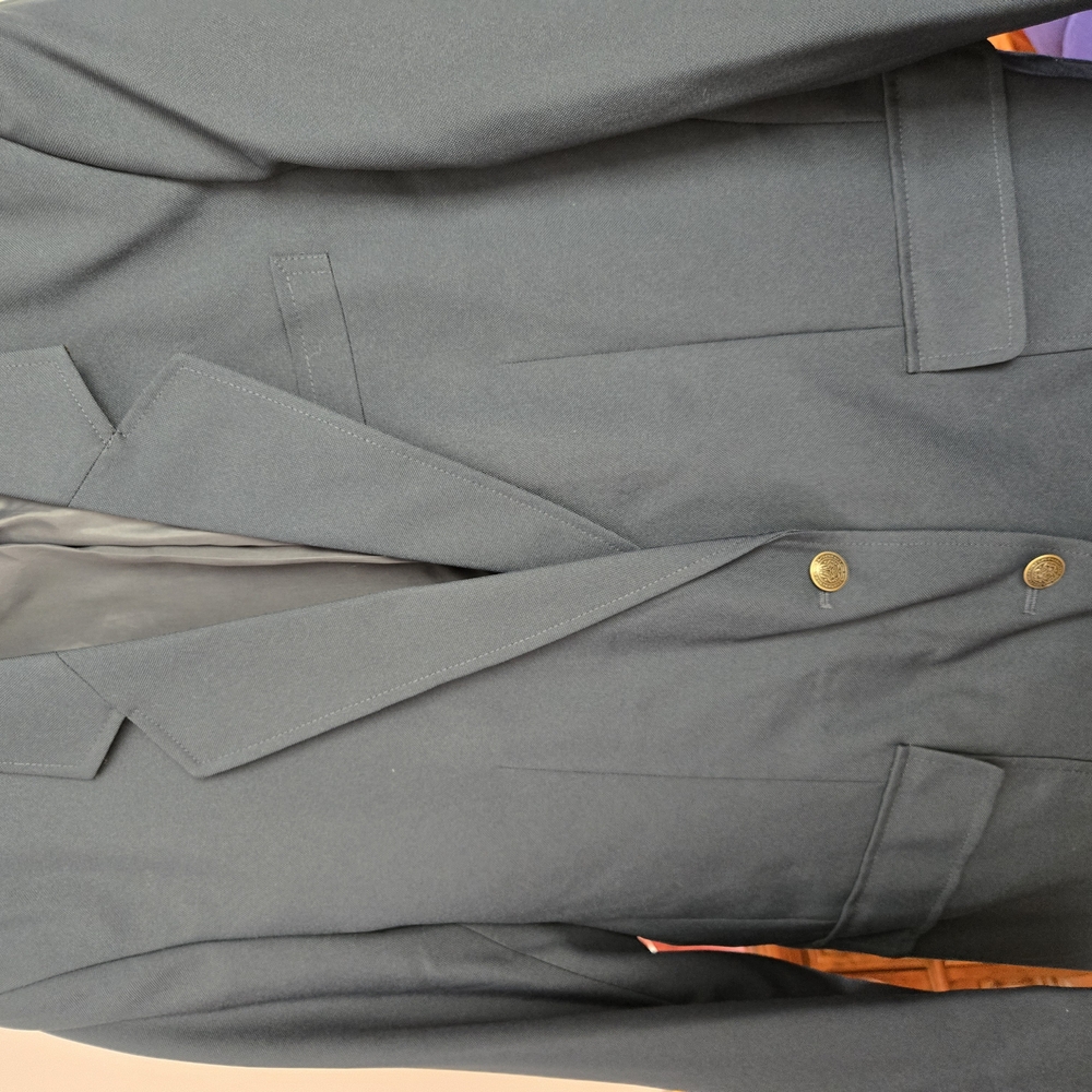 Navy Blazer With Brass Buttons